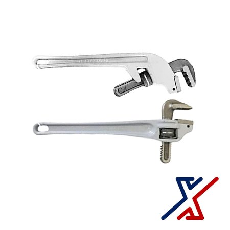 X1 TOOLS 14 Adjustable Aluminum Pipe Wrench Set of 2 90 Degree and 45 Degree 1 Set by X1 Tools X1E-HAN-WRE-PIP-9010x1